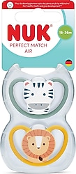 Nuk Perfect Match Air Yeşil-Turuncu 18-36 Ay 2'li Emzik