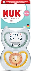 Nuk Perfect Match Air Yeşil-Turuncu 6-18 Ay 2'li Emzik