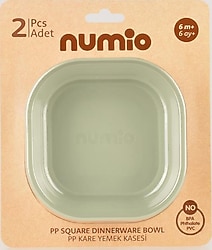 Numio Sage Green-Vanilla 2'li Kare Mama Kasesi