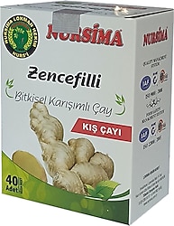 Nursima Zencefilli Bitkisel Karışımlı Çay 40'lı