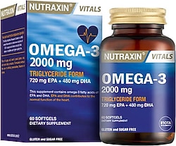 Nutraxin Omega 3 Balık Yağı 2000 mg 60 Kapsül