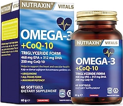 Nutraxin Omega 3 + CoQ-10 60 Yumuşak Kapsül