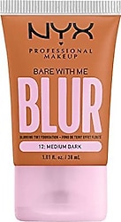 NYX Professional Makeup Bare With Me Blur Tint 12 Medium Dark 30 ml Likit Fondöten