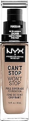 NYX Professional Makeup Can't Stop Won't Stop Full Coverage 03 Porcelain 30 ml Likit Fondöten