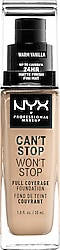 NYX Professional Makeup Can't Stop Won't Stop Full Coverage 6.3 Warm Vanilla 30 ml Likit Fondöten