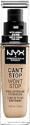 NYX Professional Makeup Can't Stop Won't Stop Full Coverage 6.5 Nude 30 ml Likit Fondöten