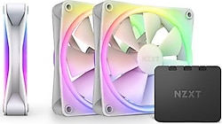 NZXT F120 RGB Duo RF-D12TF-W1 Beyaz 12 cm 3'lü Kasa Fanı