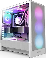 NZXT H5 Flow 2024 CC-H52FW-R1 RGB Fanlı Beyaz E-ATX Oyuncu Kasası