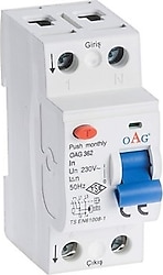 Oag 362 2x25 A 300 mA Kaçak Akım Rölesi