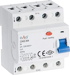 Oag 364 4x32 A 30 mA Kaçak Akım Rölesi