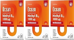 Ocean Methyl B12 1000 mcg 10 ml Dilaltı Sprey 3'lü