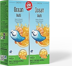 Ocean Multi Omega 3 Ballı Portakal Aromalı Balık Yağı 150 ml 2'li