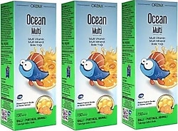 Ocean Multi Omega 3 Ballı Portakal Aromalı Balık Yağı 150 ml 3'lü