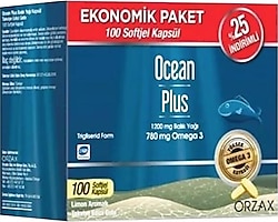 Ocean Plus Omega 3 Balık Yağı 1200 mg 100 Kapsül