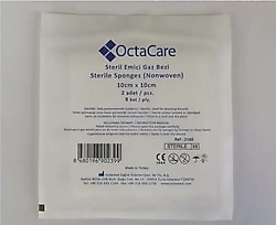 OctaCare 2160 Steril Emici Non Woven Gazlı Bez 10 cm x 10 cm