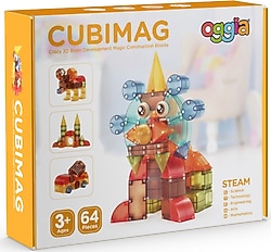 Oggia Cubimag Manyetik Bloklar 64 Parça