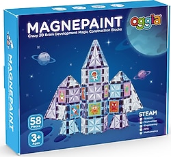 Oggia Magnepaint Boyanabilen Manyetik Bloklar 58 Parça