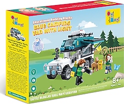 Ogi Mogi Toys Işıklı Mavi Karavan 298 Parça Yapı Seti