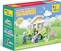 Ogi Mogi Toys Işıklı Yeşil Karavan 304 Parça Yapı Seti