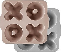 OİOİ Xoxo Bubble Beige-Powder Grey 2'li Kek Kalıbı