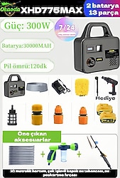 Okaoda XHD775MAX Çift Akülü Yüksek Basınçlı Yıkama Makinesi