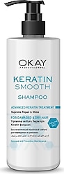 Okay Keratin Smooth Kuru ve Yıpranmış Saçlar için Şampuan 500 ml