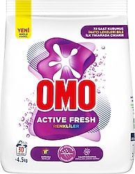 Omo Active Fresh Renkliler için 4.5 kg Toz Deterjan