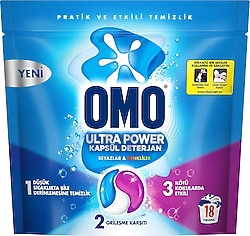 Omo Ultra Power Kapsül Çamaşır Deterjanı 18'li