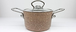 OMS 3111 Kahverengi 12 cm Mini Derin Granit Tencere