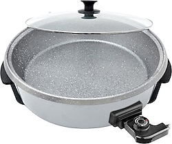 OMS 3218 Granit Gri Elektrik Pizza Tavası