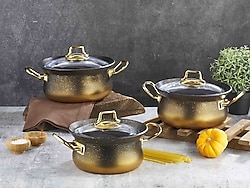 OMS 3047 Granit 6 Parça Bakraç Set