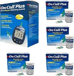 On Call Plus Şeker Ölçüm Cihazı + 50'li 4 Paket Şeker Ölçüm Çubuğu