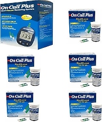 On Call Plus Şeker Ölçüm Cihazı + 50'li 5 Kutu Ölçüm Çubuğu