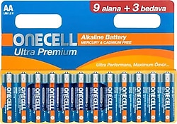 Onecell Ultra Premium 12'li Alkalin AA Kalem Pil