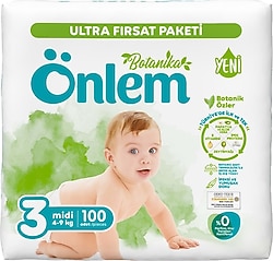 Önlem Botanika 3 Numara Midi 50'li 2 Adet Bebek Bezi