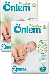 Önlem Botanika 2 Numara Mini 60'lı 2 Adet Bebek Bezi