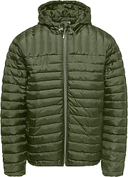Only & Sons Paul Quilted 22015121 Kapüşonlu Yeşil Erkek Şişme Mont