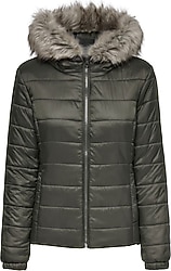 Only Onldogukan Hood Fur Padded 15231669 Kapüşonlu Kürklü Kadın Mont