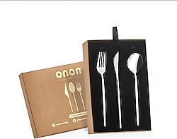 Onon Mokka 60 Parça 12 Kişilik Çatal Kaşık Bıçak Takımı