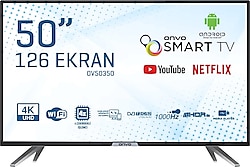 Onvo OV50350 4K Ultra HD 50" 127 Ekran Uydu Alıcılı Android Smart LED TV
