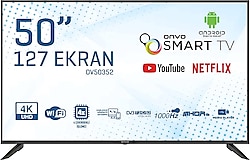 Onvo OV50352 4K Ultra HD 50" 127 Ekran Uydu Alıcılı Android Smart LED TV