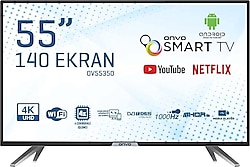 Onvo OV55350 4K Ultra HD 55" 140 Ekran Uydu Alıcılı Smart LED TV