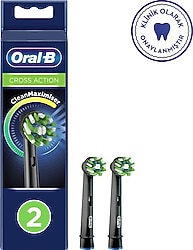 Oral-B Cross Action Clean Maximiser Siyah 2'li Diş Fırçası Başlığı