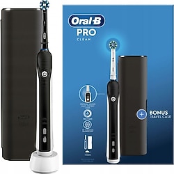 Oral-B Pro Clean Siyah Şarjlı Diş Fırçası + Seyahat Kabı