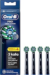Oral-B Pro Cross Action X-Filament Siyah 4'lü Diş Fırçası Başlığı