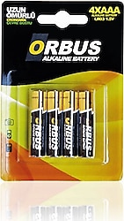 Orbus LR034'lü Alkalin AAA İnce Kalem Pil