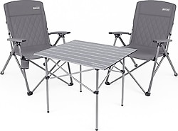 Orcamp Trono 69x69 cm 2 Kişilik Alüminyum Kamp Masa Sandalye Takımı