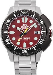 Orient M-Force RA-AC0L02R00B Çelik Kordon Gümüş-Kırmızı Erkek Kol Saati