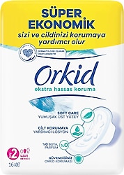 Orkid Ekstra Hassas Koruma Uzun Boy 2 Hijyenik Ped 16'lı
