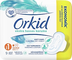 Orkid Extra Hassas Koruma Normal Boy 1 Hijyenik Ped 9'lu